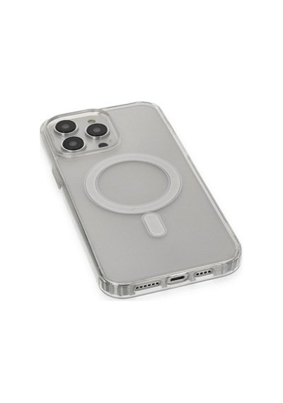 Apple iPhone  Uyumlu- 13 Pro Max Kılıf Matte Şeffaf Magneticsafe - Şeffaf