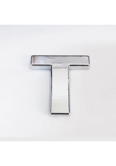 Cemax T Harfi 3,75 Cm Krom Yapışkanlı Belirtilmemiş