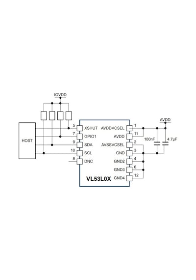Tof200c-vl53l0x Lazer Mesafe Sensörü Modülü Arduino Uyumlu I2c Tof Mesafe Ölçer 2 Metre Menzil