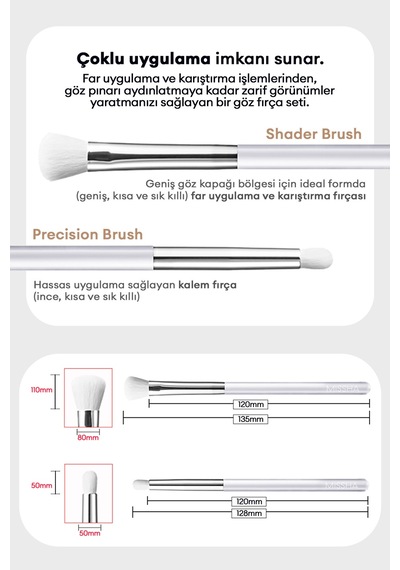 İkili Far Karıştırma Fırça Seti Mood Up Brush Kit