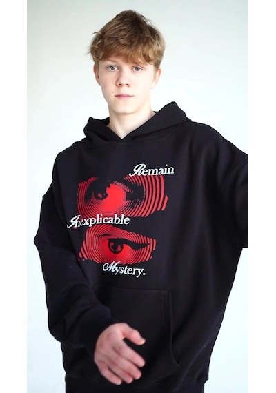 Startmore Unisex Remain Mystery Sweatshirt Hoodie Siyah Siyah