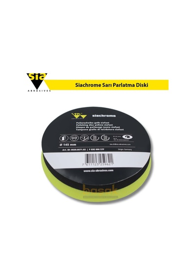 Sia Siachrome 145 Mm Polisaj Süngeri Sarı F03e00657f