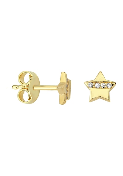14 Ayar Altın Taşlı Yıldız Küpe 0,98 Gr-5399