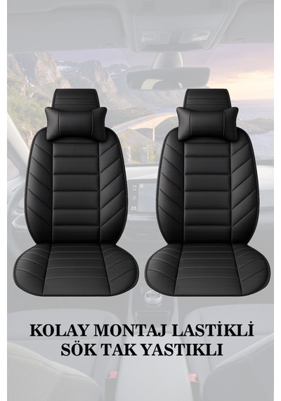 Volvo S60 2000 Uyumlu Lüks Premium Siyah Renk 2 Adet Minder Ve Yastık