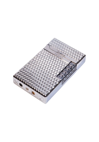 Black Martin Soft Flame Desenli Gümüş Metal Çakmak - Tr9278