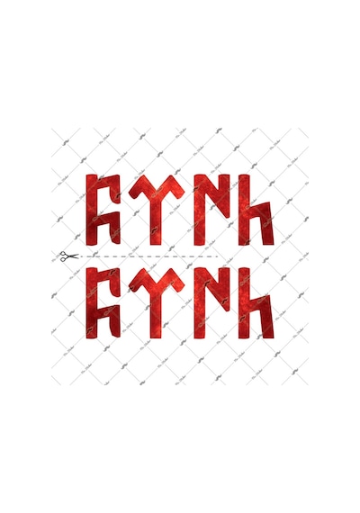 Bay Etiket Rfhlm69 Reflektif Gokturkce Turk Yazisi 2'Li Set