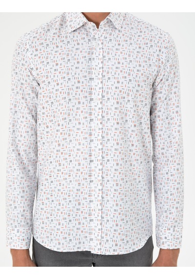 Pierre Cardin Erkek Gömlek Desenli 50298170-vr051 Turuncu