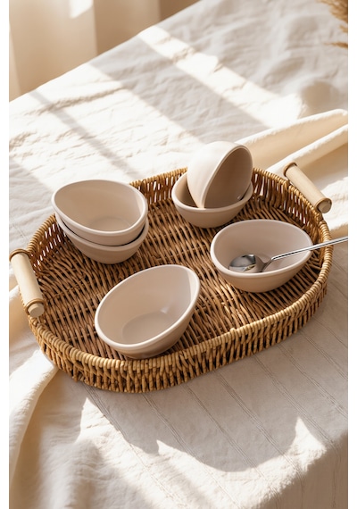 Mat Krem Ephesus Çerezlik / Sosluk 10 Cm 6 Adet 950