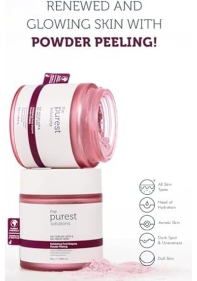 The Purest Solutions Fruit Enzyme Powder Exfoliator & Peeling - Toz Peeling %0.6 Azelaic Acid & Malic Acid