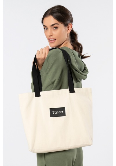 Türen Logo Baskılı Kanvas Tote Bag Çok Renkli