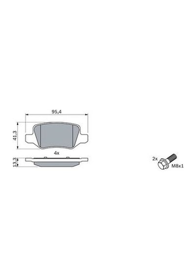 Mercedes B Serisi 245 B150 1.5 2005-2009 Bosch  Arka Balata Wva23138