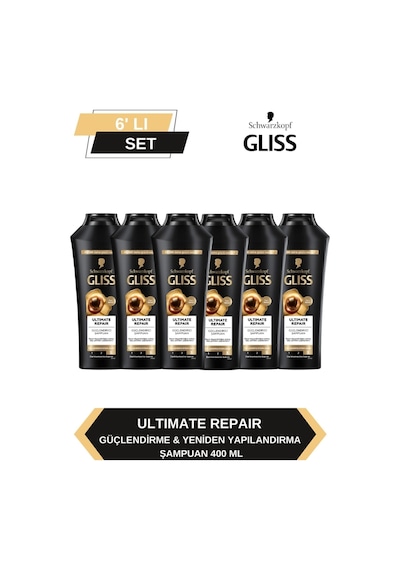 Gliss Ultimate Repair Güçlendirici Şampuan 6 x 400 ML