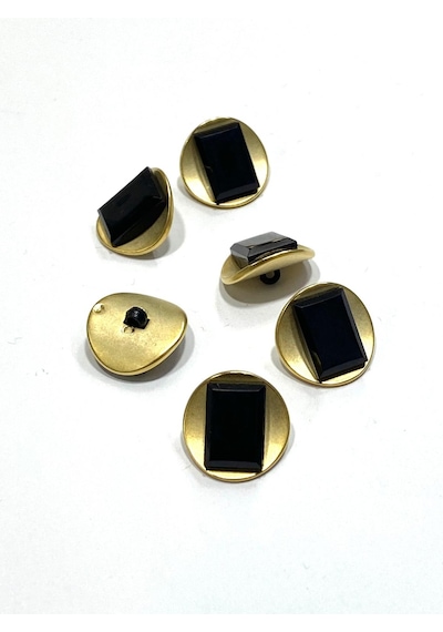 İtalyan Hırka Yelek Düğmesi / Siyah / 1,8 Cm / 6 Lı Set