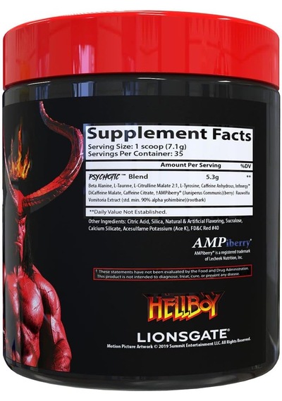 Insane Labz Psychotic Preworkout Nitric Oxide Boosts Focus Energy 35 Servis Karışık