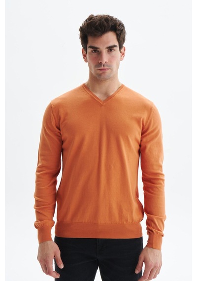 AR-MA Arma Erkek Slim Fit Pamuklu Likralı Örme V Yaka Triko Kazak K0kro0854 Turuncu-t1 Turuncu AR-MA Arma Erkek Slim Fit Pamuklu Likralı Örme V Yaka Triko Kazak K0kro0854 Turuncu-t1 Turuncu