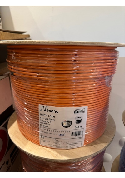 Nexans Cat 6 Halogen Free Utp 23awg Kablo 500 Metre Turuncu