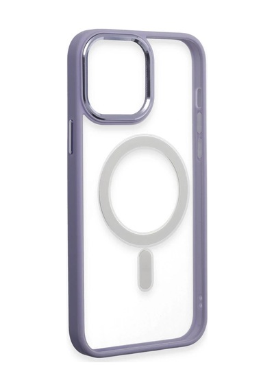 Apple Uyumlu iPhone 15 Pro Max Kılıf Room Magneticsafe Silikon - Lila 0.2M-Çok Renkli