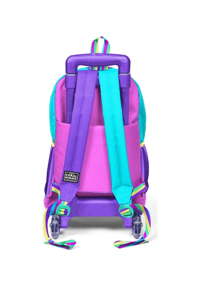 Coral High Kids Pembe Pastel Renkli Üç Bölmeli Çekçekli Okul Sırt Çantası 23959