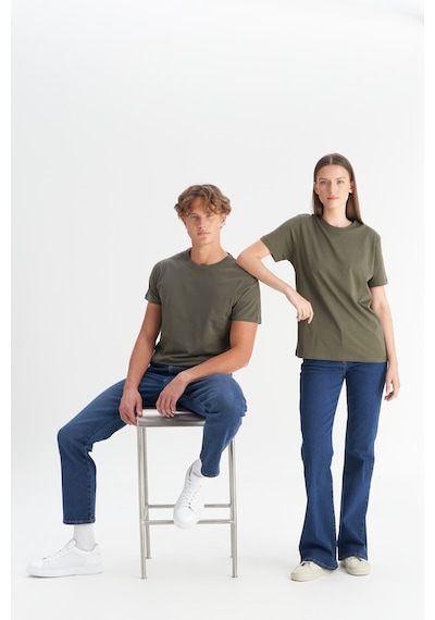 AC&Co / Altınyıldız Classics 4A4800000001HAKXS Slim Fit Bisiklet Yaka Kısa Kol Pamuklu Erkek Tişört Haki