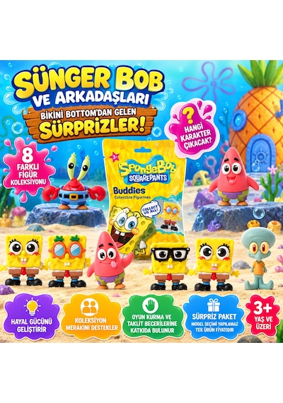 Spongebob Squarepants Buddies 3d Sürpriz Figür Paketi
