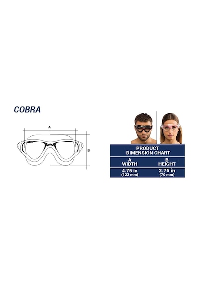 Parumarin Cressi Cobra Black / Red Yüzücü Gözlüğü