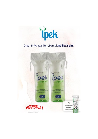 İpek Organik 80'li X 2 Pkt. Makyaj Tem. Pamuğu Ve Rosie