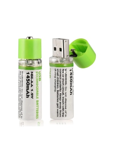 Usb İle Şarj Olabilen 2 Li 1450 Mah Lityum Şarjlı Kalem Pil