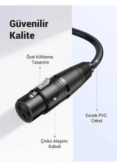 Xlr Kablo Erkek - Dişi Mikrofon Kablosu 2m