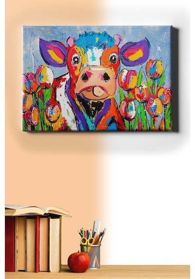 Webstyle Sayılarla Boyama Seti Kasnaklı Inek Ve Laleler 40 X 50 Cm