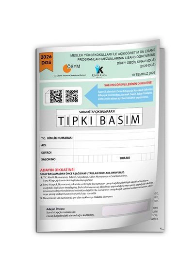 2026 Dgs Ösym Tıpkı Basım Sayısal-sözel Çıkmış Soru Deneme Kitapçığı Dijital Çözümlü Türkiye Geneli