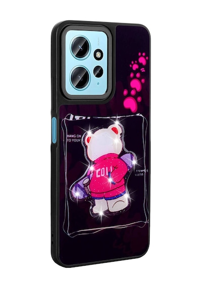 Zore Redmi Note 12 4g Kılıf Parlayan Kabartmalı İkonik Figürlü Ogaa Amas Silikon Kapak - Pembe