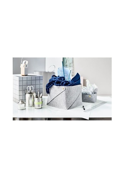 Ikea Pudda Katlanabilir Saklama Kutusu 28 X 28 X 23 Cm Gri