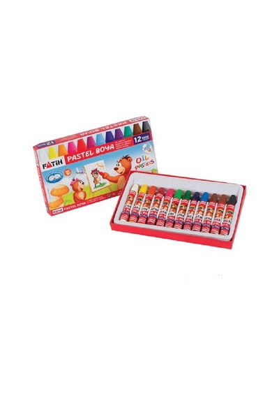 Fatih Pastel Boya Karton Kutu 12 Renk 34012 Çok Renkli
