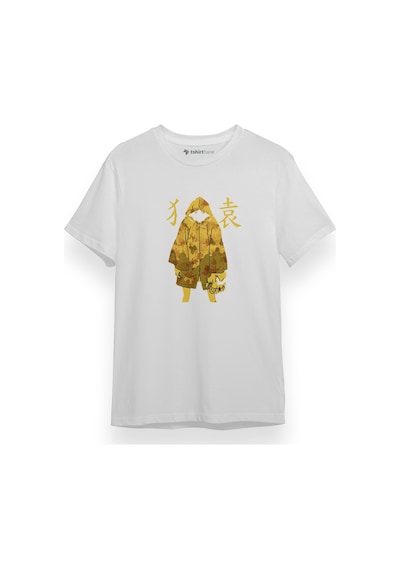 Monogatari Anime Suruga Monkey Poster Beyaz Kısa Kol Erkek Tshirt 001