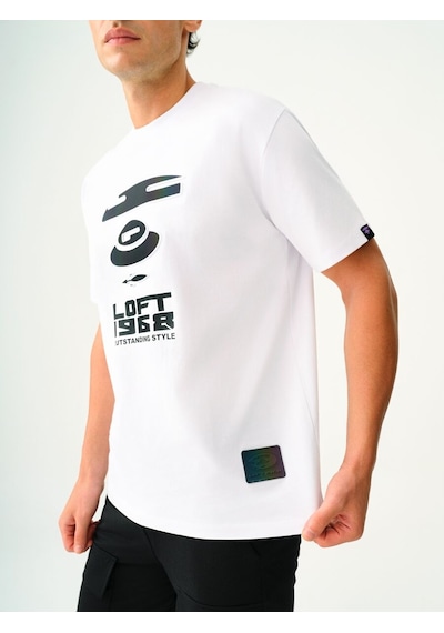 LOFT Loose Fit Erkek Tshirt K.kol Lf2036407 Q1.v1 Beyaz