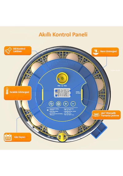Altın Kuluçka-wonegg 18'li Tam Otomatik Kuluçka Makinesi