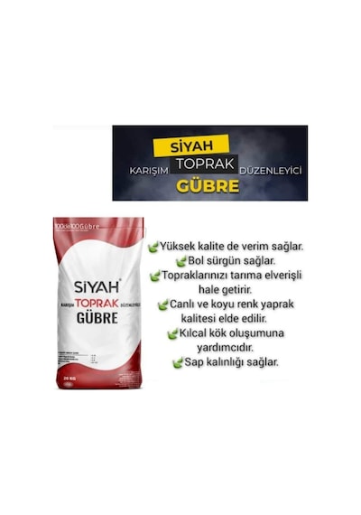 Organik Taban Gübresi Organomineral Gübre Siyah Toprak 20 KG