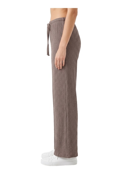 Cottonill Premium - Tide Collection Vizon Bağcıklı Bürümcük Dokulu Bol Paça Kadın Pantolon