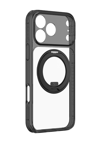 Apple iPhone Uyumlu 18 Pro Max Kılıf M-safeli Airbag Standlı Lens Korumalı Amazingthing Titan Pro Magspin Siyah
