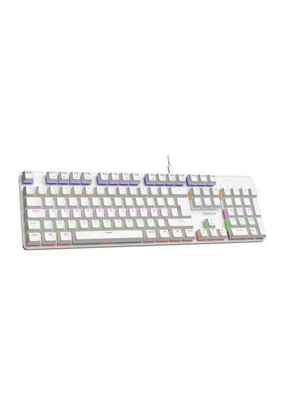 Everest Kb-mekanik 1 Lumos Usb Rainbow Aydınlatmalı Full Anti-ghosting Mekanik Gaming Oyuncu Klavye Beyaz Red Switch