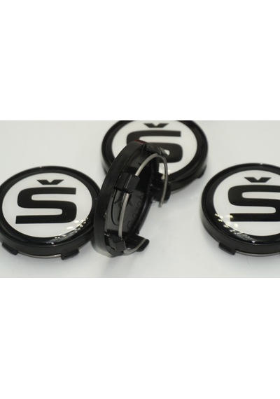 Skoda S logo Jant Göbeği Kapak Seti  60mm