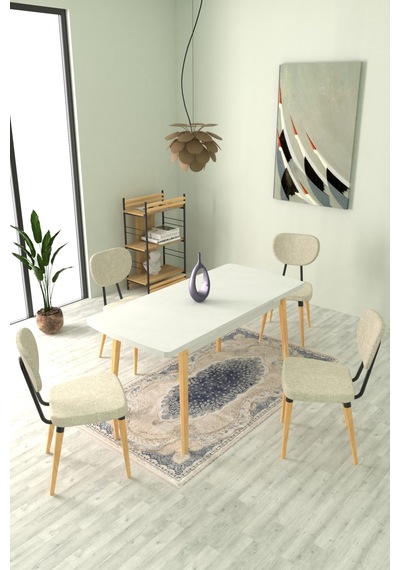 Vilinze Deniz Sandalye Avanos Ahşap Mdf Açılır Mutfak Masası Takımı - 70x120+30 Cm Beyaz Vilinze Deniz Sandalye Avanos Ahşap Mdf Açılır Mutfak Masası Takımı - 70x120+30 Cm Beyaz