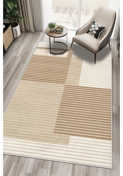 West Home Makinede Yıkanabilir Kaymaz Taban Leke Tutmaz Bej Modern Salon Halısı Mutfak Halısı Ve Yolluk Wh601 Beige