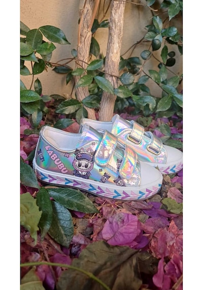 Scarpe Magiche Labubu Işıklı Sneaker Kız Ayakkabı 31-35 Numara Arası Işıksızdır Gümüş