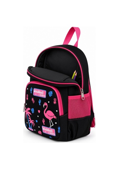 Flamingo Anaokulu Sırt Çantası 30x25x12 Cm Çocuklar İçin Okul Öncesi Kreş Ve Günlük Çanta Modeli Çok Renkli