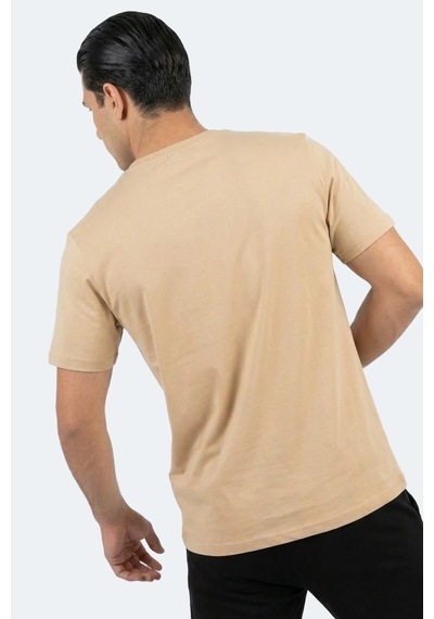 Slazenger Rosalva T Erkek Pamuklu Bej Tişört