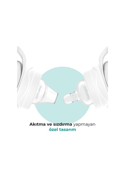 Mamajoo Kulplu Antikolik Alıştırma Biberonu 160 ml 6 Ay+ | Orta Akışlı, 2-in-1
