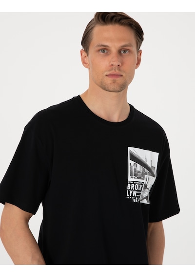 Pierre Cardin Erkek Siyah Tişört 50310144-vr046 Siyah