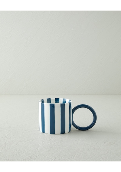 English Home Boldy Lines New Bone China Kupa 350 Ml Mavi Mavi