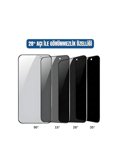 Pro Max Privacy 5d Gizlilik Filtreli Cam Ekran Koruyucu Siyah